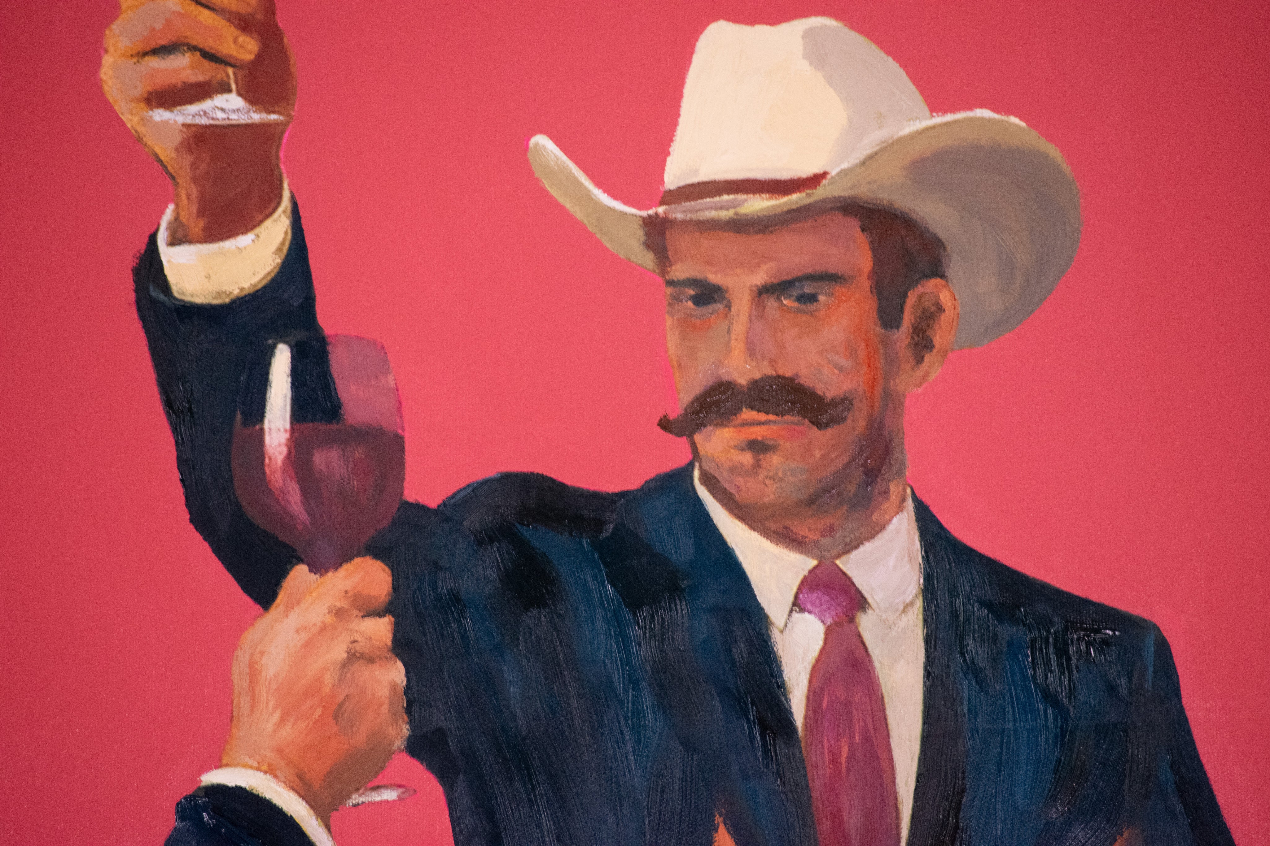 Rules of Engagement III: The Toast — Original artwork by Papayon - Mixed media oil on canvas