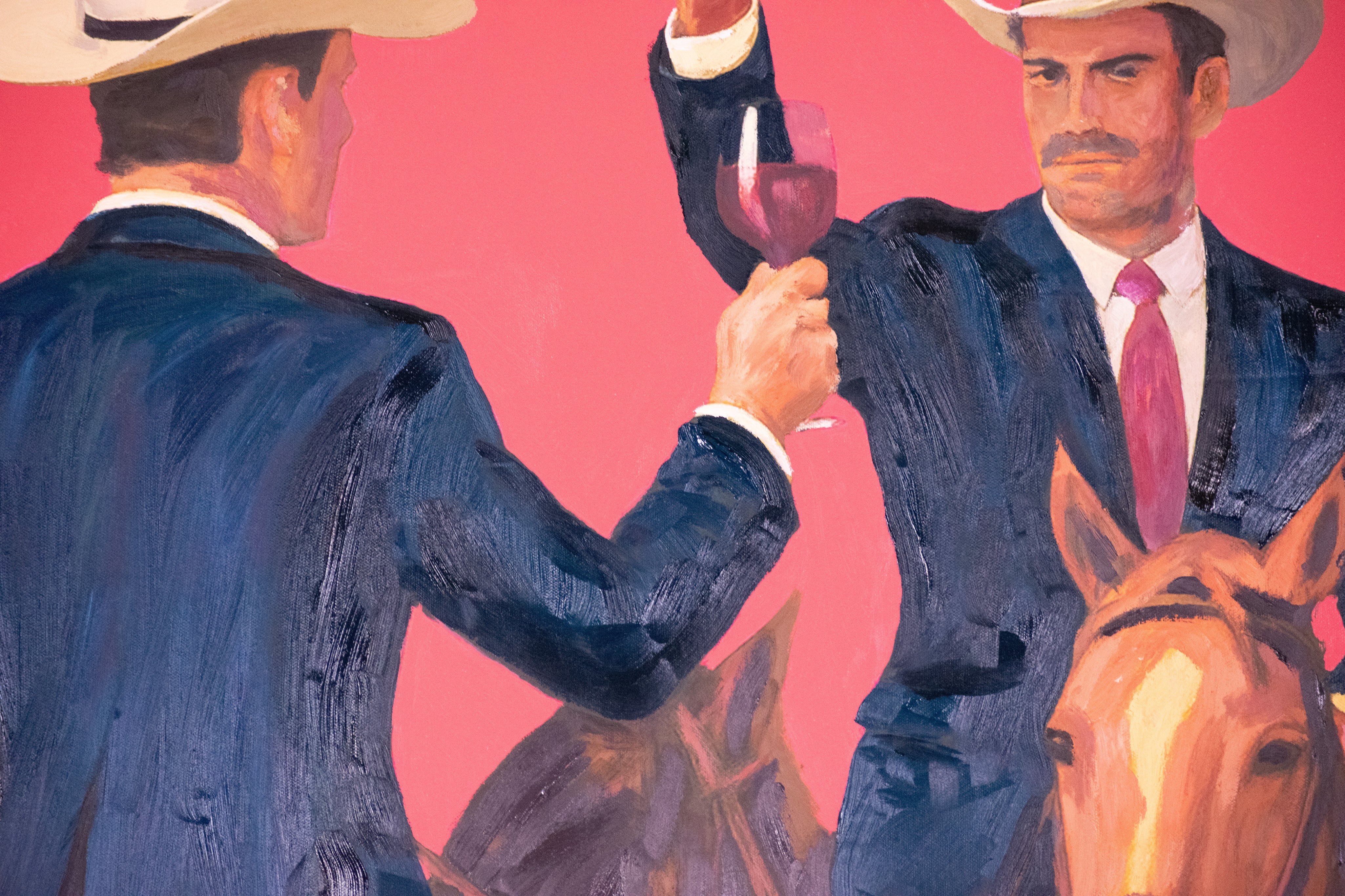 Rules of Engagement III: The Toast — Original artwork by Papayon - Mixed media oil on canvas
