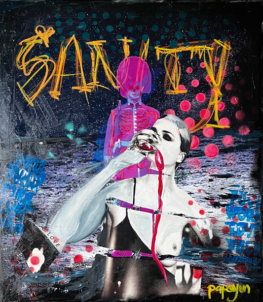 Mixed media original artwork by Papayon