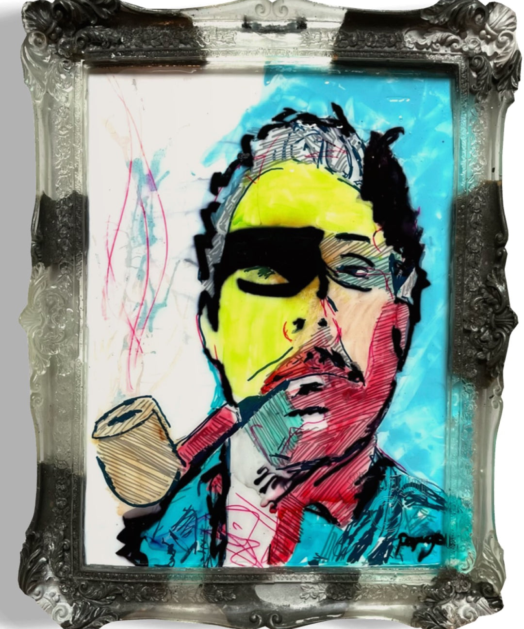Mixed media framed by Papayon