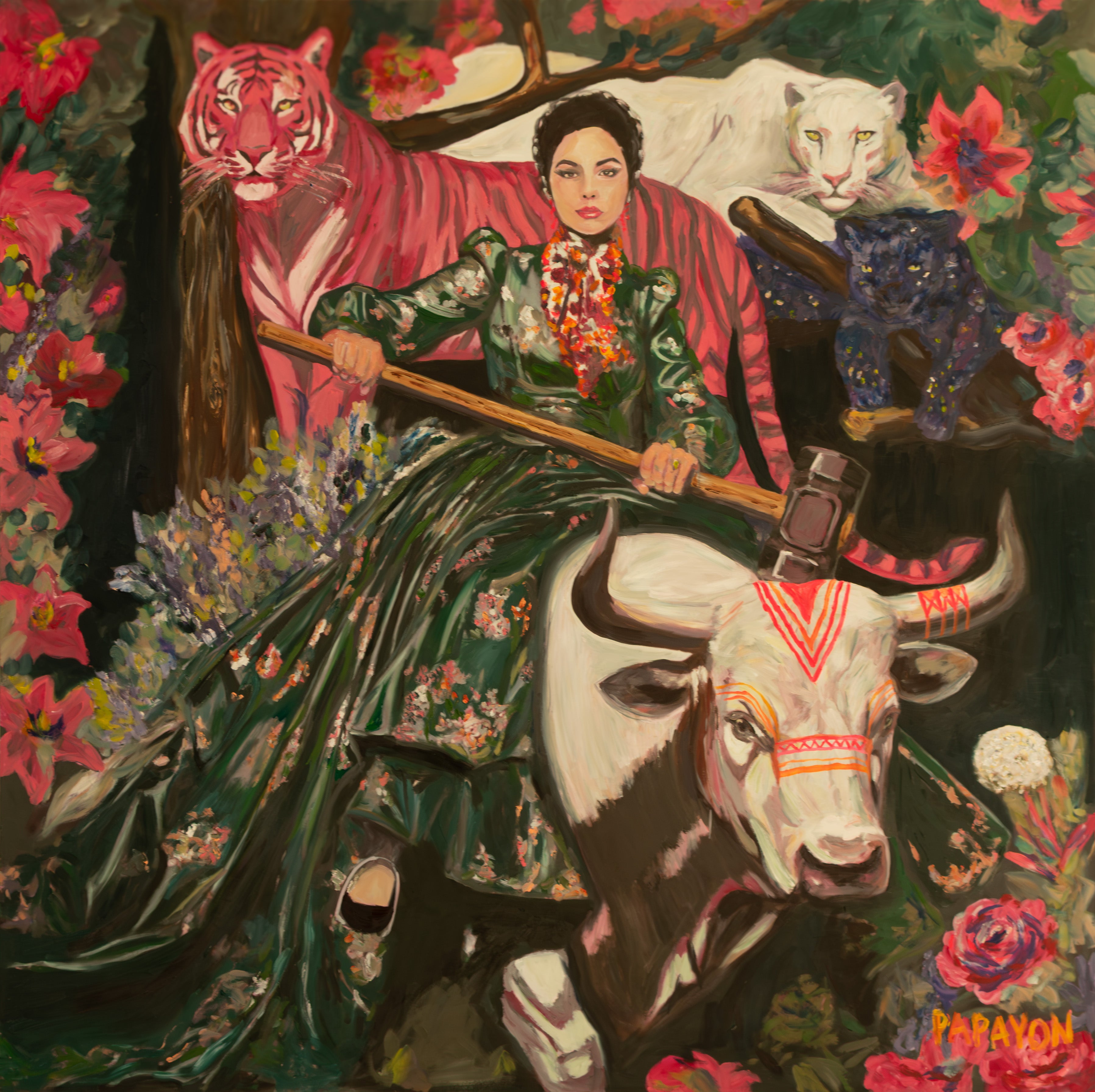 She Knows — Original artwork by Papayon - Oil on canvas