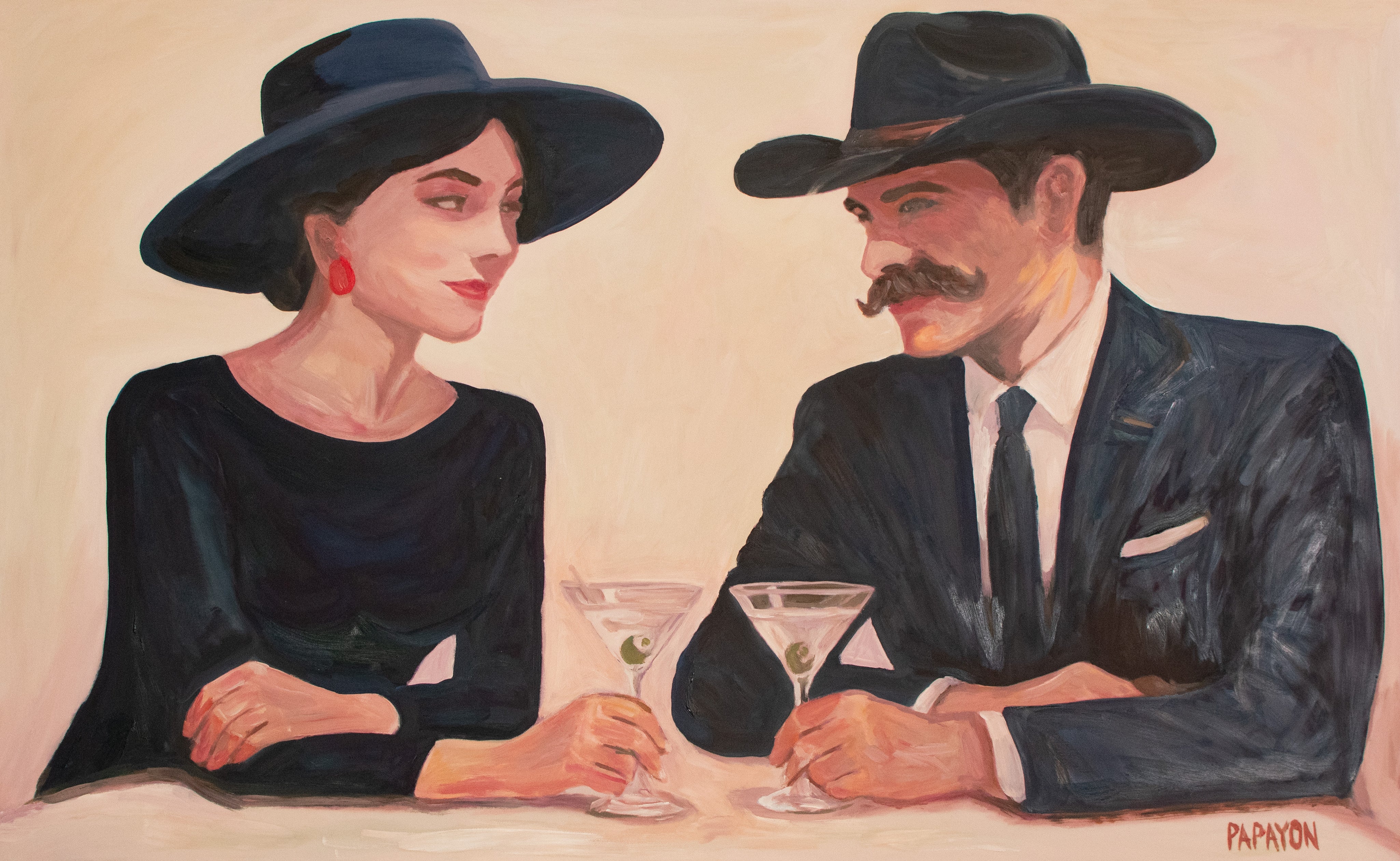 Stirred, Not Shaken — Original Artwork by Papayon - Oil on canvas