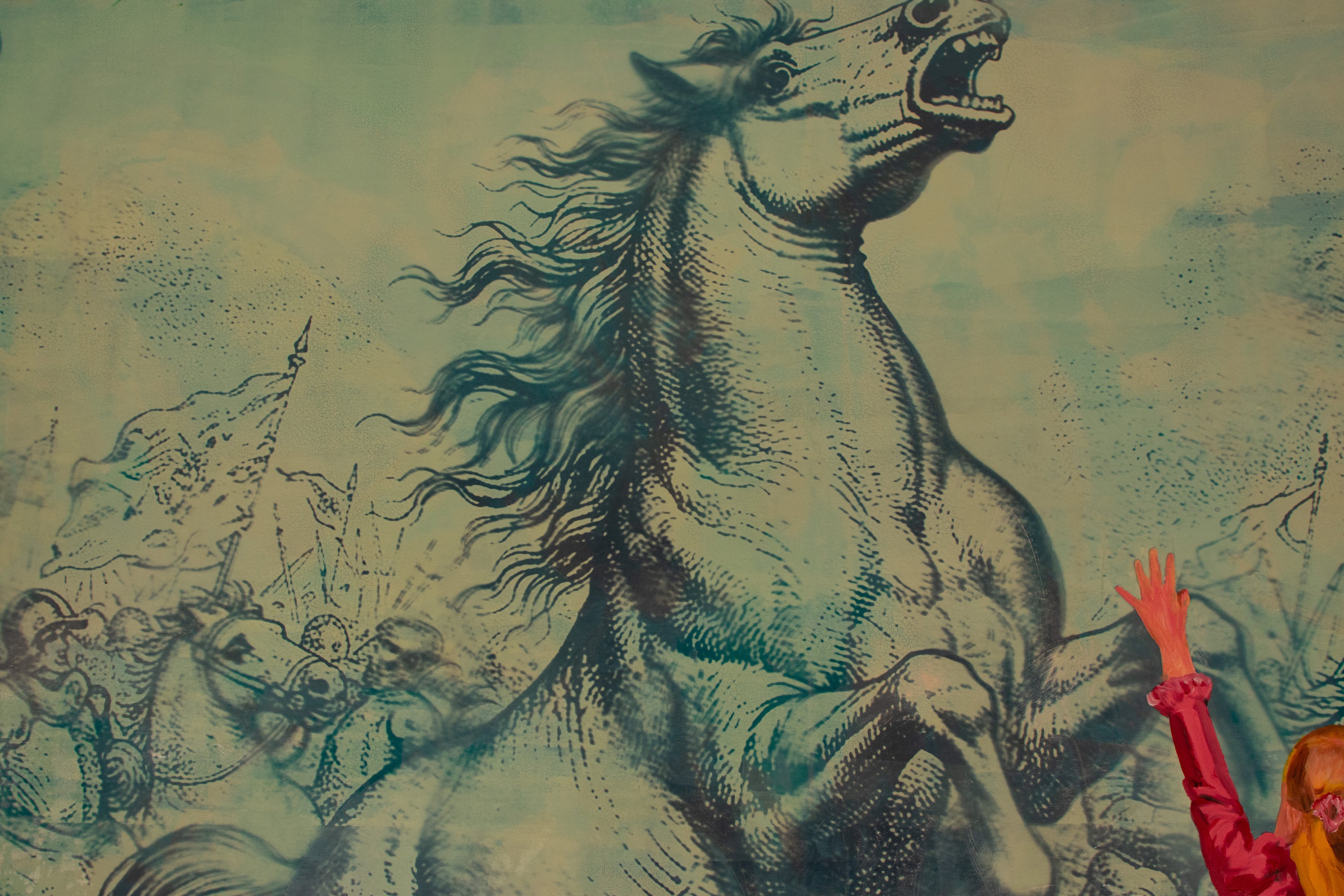 Tame — Original Artwork by Papayon - Cyanotype Oil Mixed media on canvas