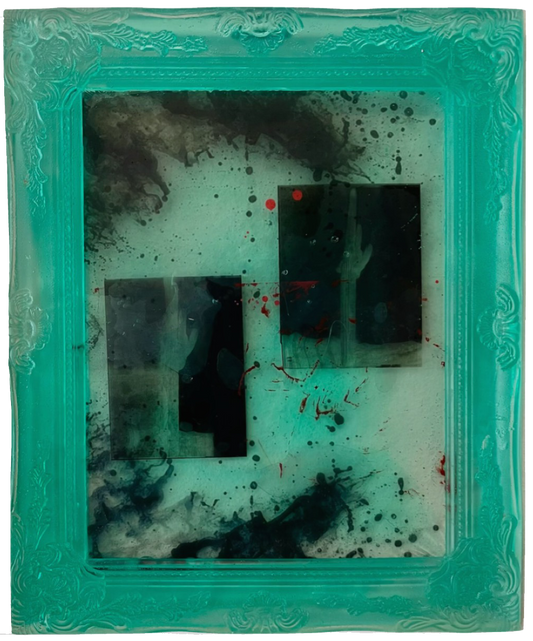 Mixed media framed by papayon