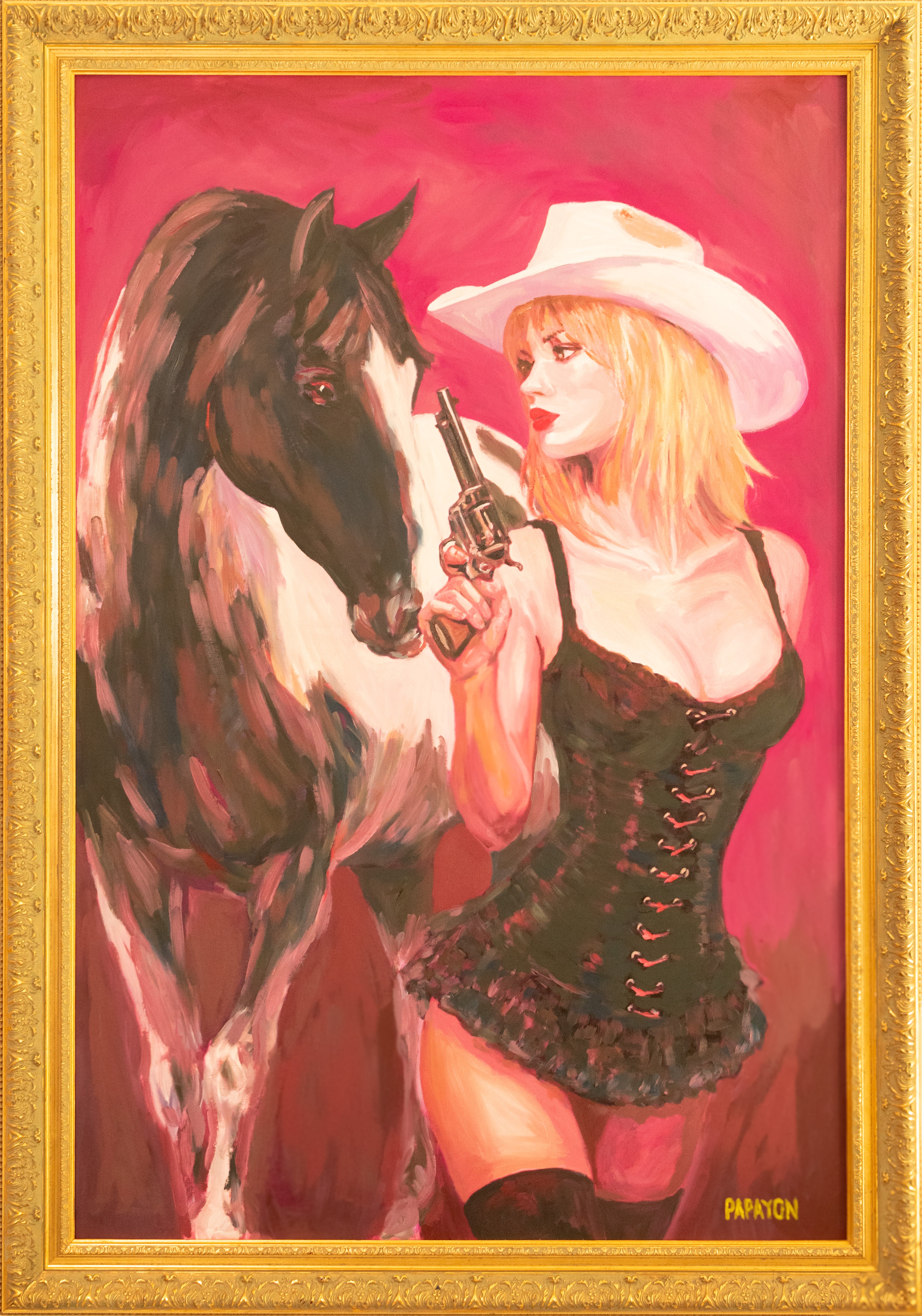 Terms Were Set — Original Artwork by Papayon - Oil on canvas board framed