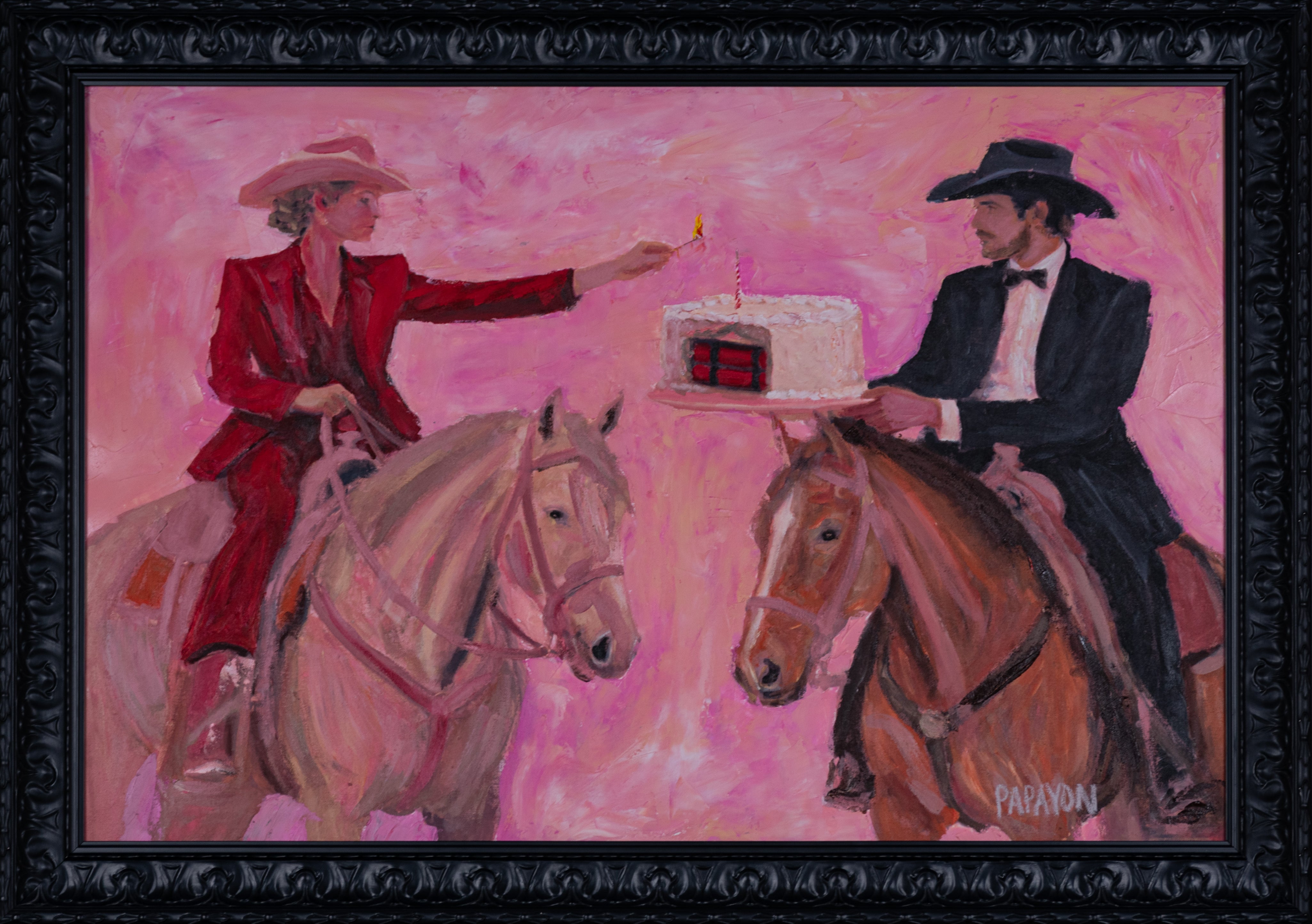 Terms and Conditions Apply — Original Artwork by Papayon | Oil on canvas 2026