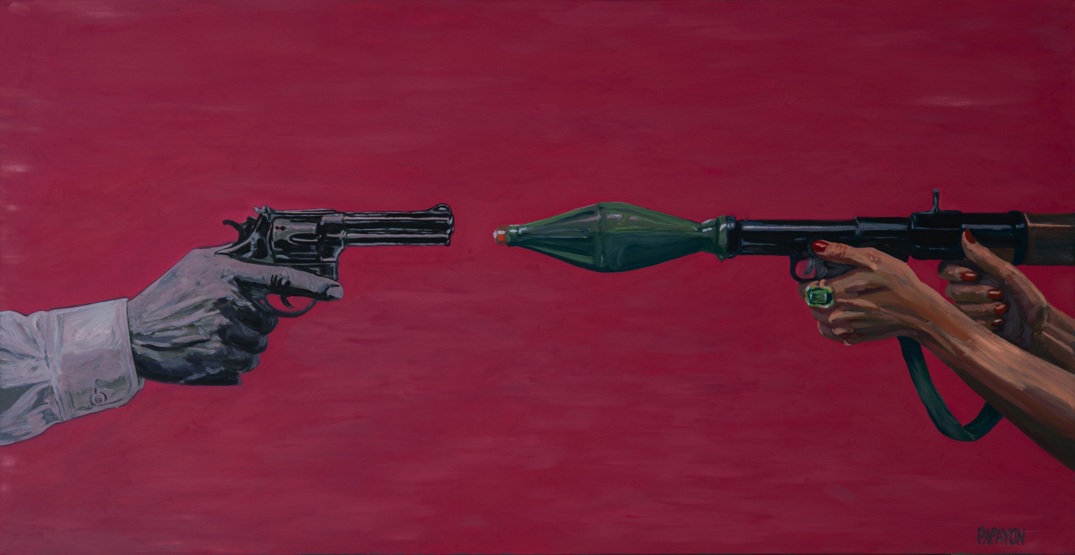 Terms of Equal Force — Original Artwork by Papayon | Oil on canvas 2026