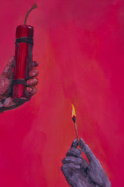 The Bridge Burned— Original Artwork by Papayon | Oil on canvas 2026