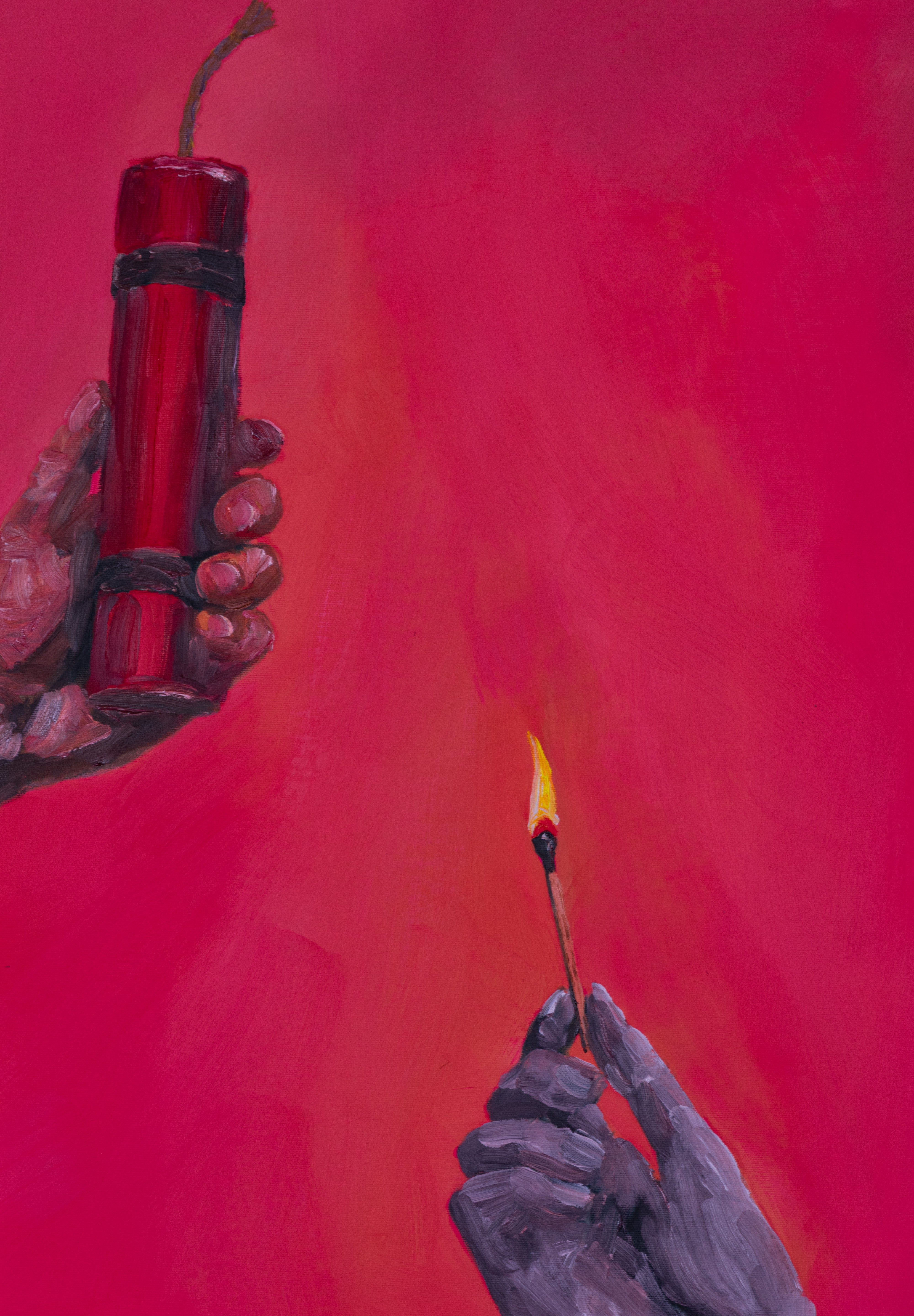 The Bridge Burned— Original Artwork by Papayon | Oil on canvas 2026