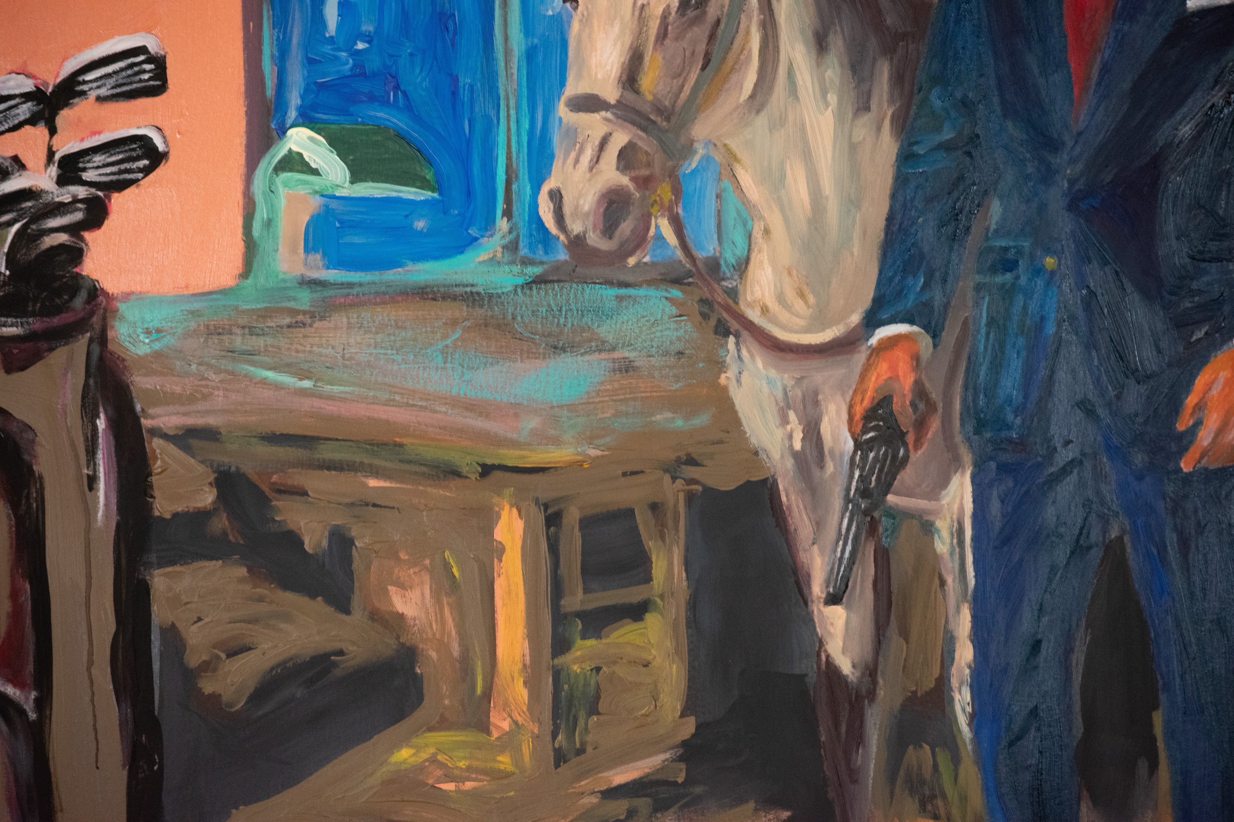 The Executive Cowboy — Original artwork by Papayon - Oil mixed media on canvas