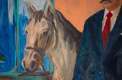 The Executive Cowboy — Original artwork by Papayon - Oil mixed media on canvas