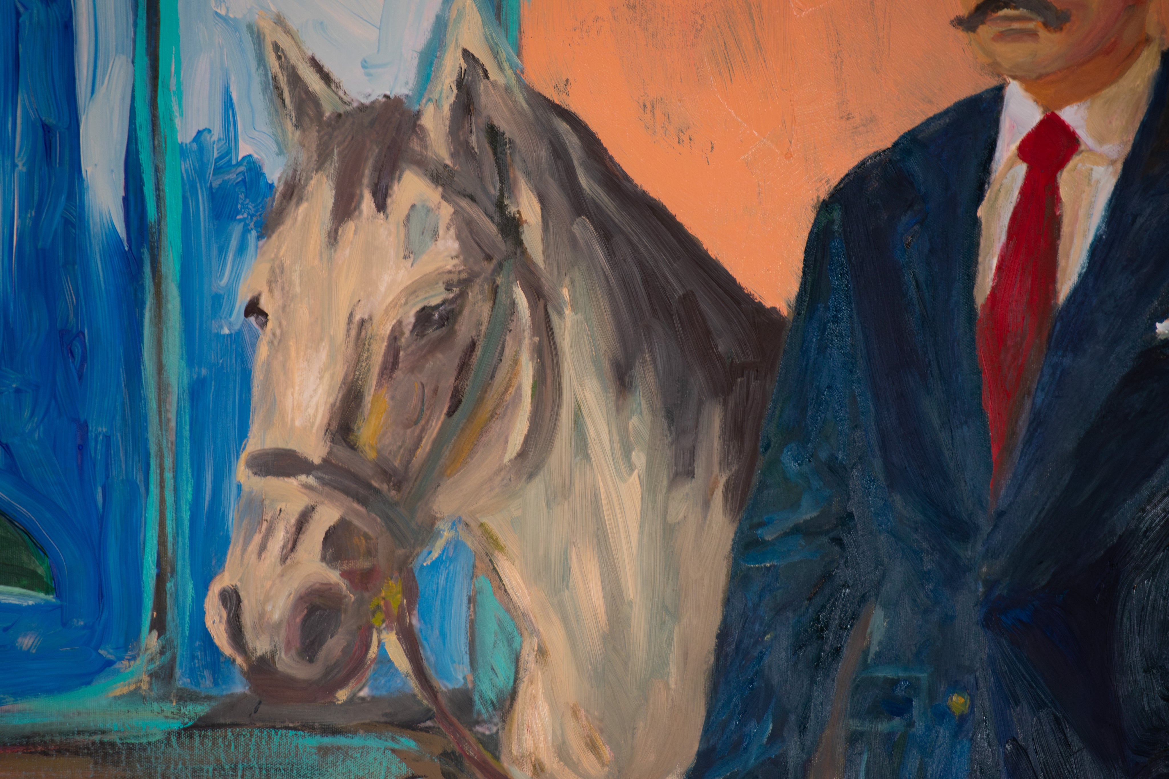 The Executive Cowboy — Original artwork by Papayon - Oil mixed media on canvas