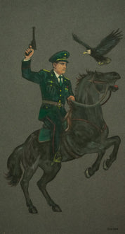 The General — Original Artwork by Papayon | Oil on raw linen 2025