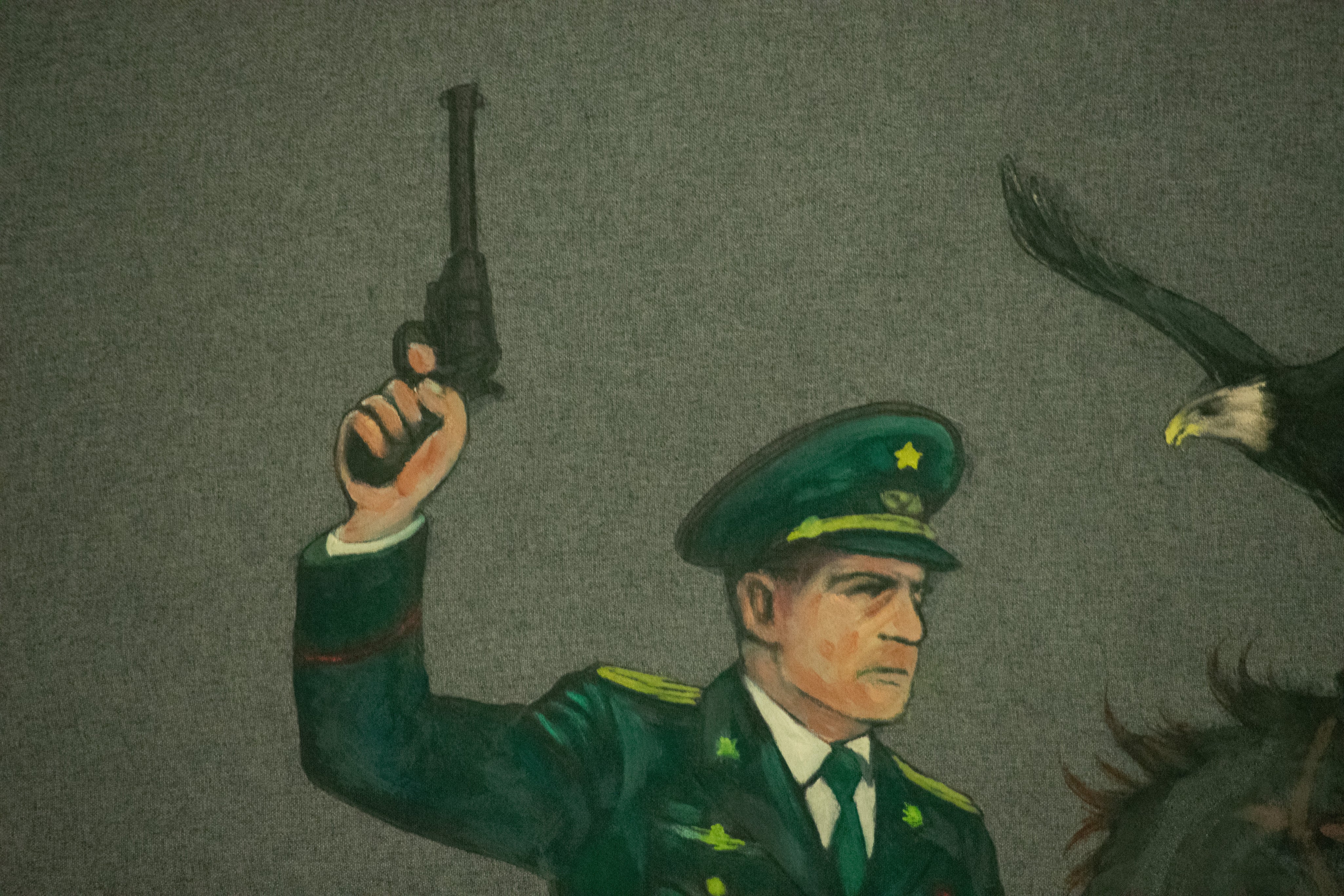 The General — Original Artwork by Papayon | Oil on raw linen 2025