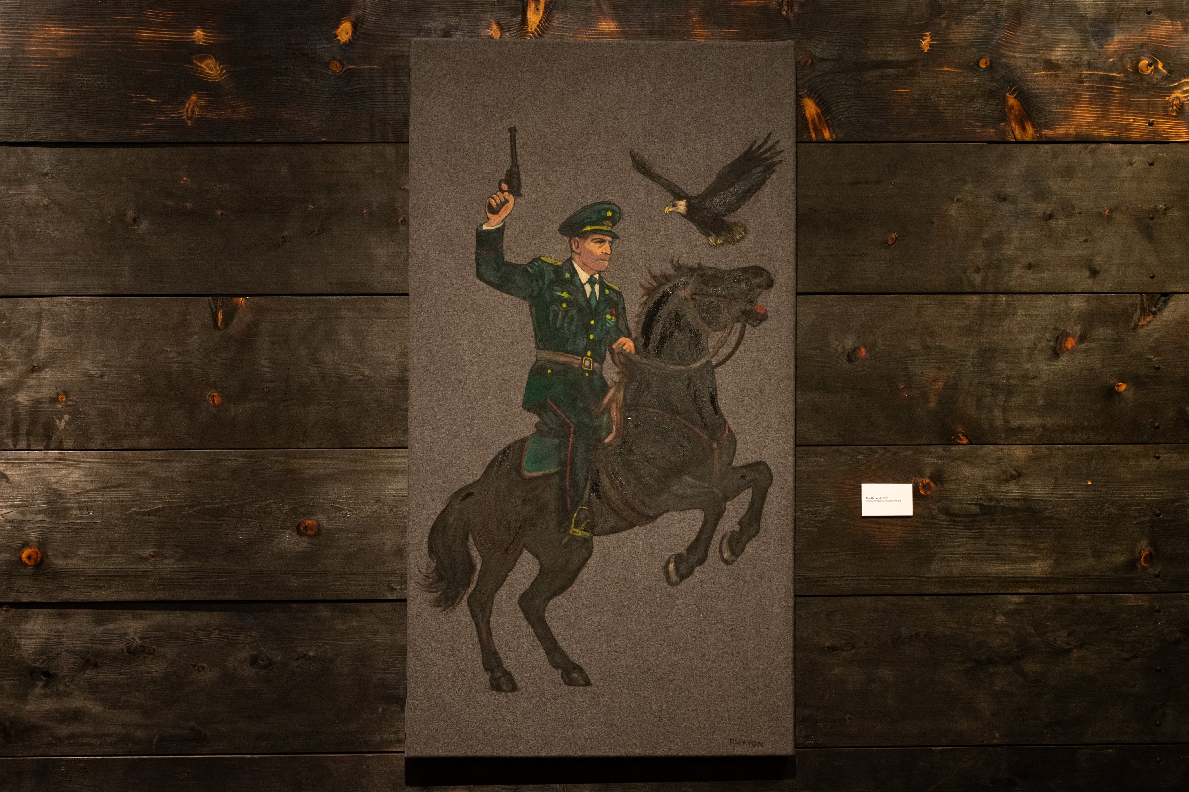 The General — Original Artwork by Papayon | Oil on raw linen 2025