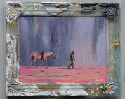 The Ground Keeps Moving — by Papayon |  Mixed Media on Synthetic Paper with Custom Artist Frame 2025 - 2026