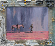 The Ground Keeps Moving — by Papayon |  Mixed Media on Synthetic Paper with Custom Artist Frame 2025 - 2026