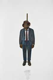 The Hanging Man III (The Salesman) — Original Artwork by Papayon - Mixed media on Cotton Paper