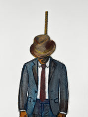 The Hanging Man III (The Salesman) — Original Artwork by Papayon - Mixed media on Cotton Paper