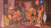 The Party Has Just Begun — Original artwork by Papayon | Oil mixed media on canvas 2025