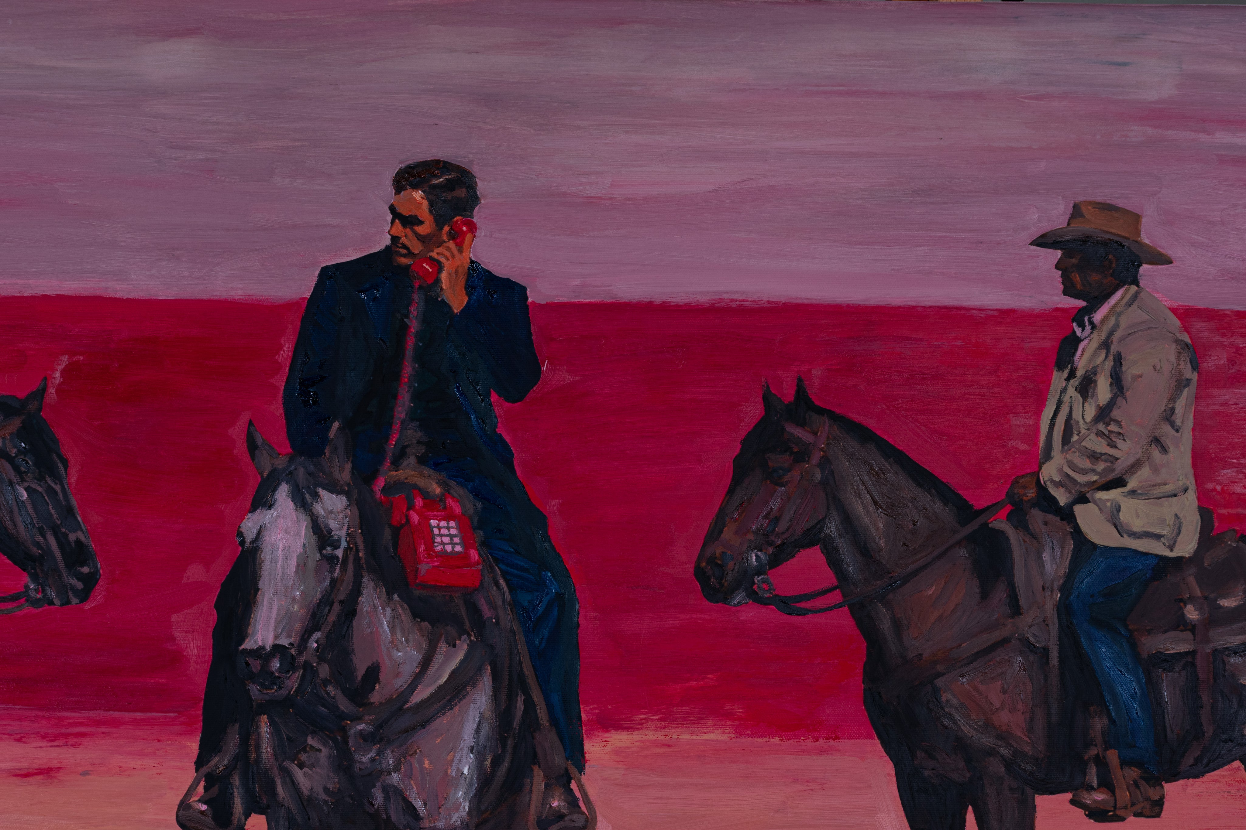 The Private Line — Original Artwork by Papayon | Oil on canvas 2026