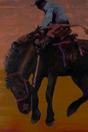 The Weight of Staying — Original Artwork by Papayon | Oil on canvas board, 2026