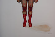 The Hanging Man VII (The Wrestler) — Original Artwork by Papayon - Oil Mixed media on Cotton Paper