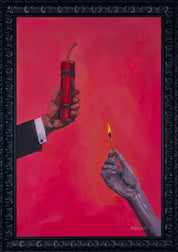 The Bridge Burned— Original Artwork by Papayon | Oil on canvas 2026
