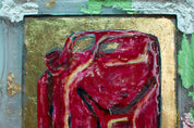The Canister That Carried Fire  — Original artwork by Papayon – Framed resin, oil, and encaustic painting