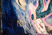 The Eighth Fall — Original artwork by Papayon – Mixed media encaustic on canvas cardboard