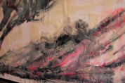 The Man Who Refuses to Stay Down — Original artwork by Papayon – Encaustic, ink and oil on canvas