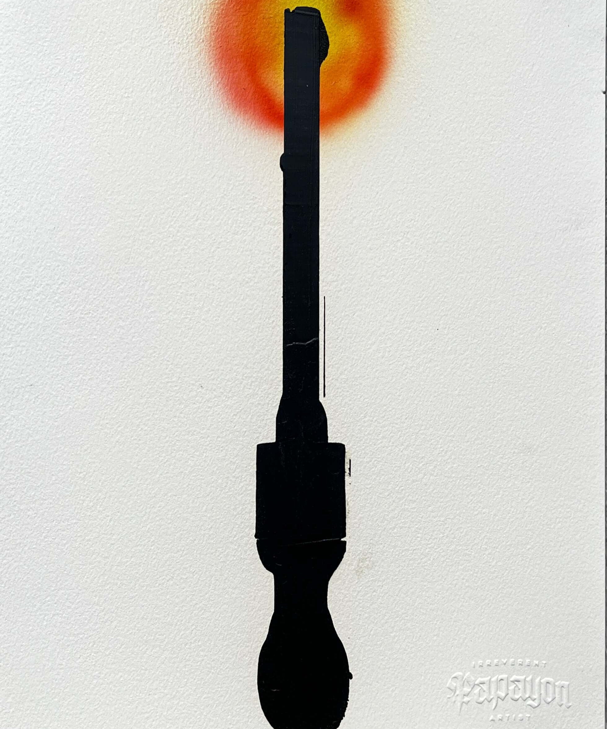 The Spark That Burns from Within — Oil on paper