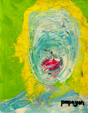 Oil on paper by Papayon