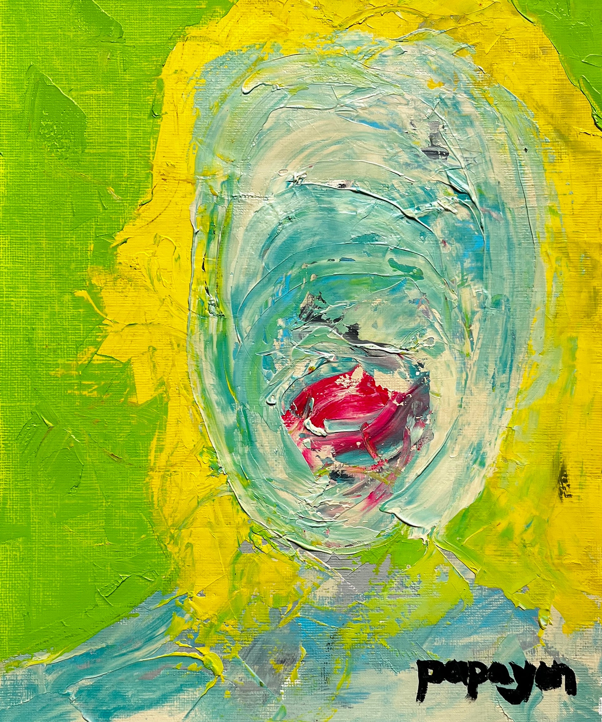 Oil on paper by Papayon