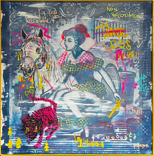 Mixed media cyanotype artwork by papayon