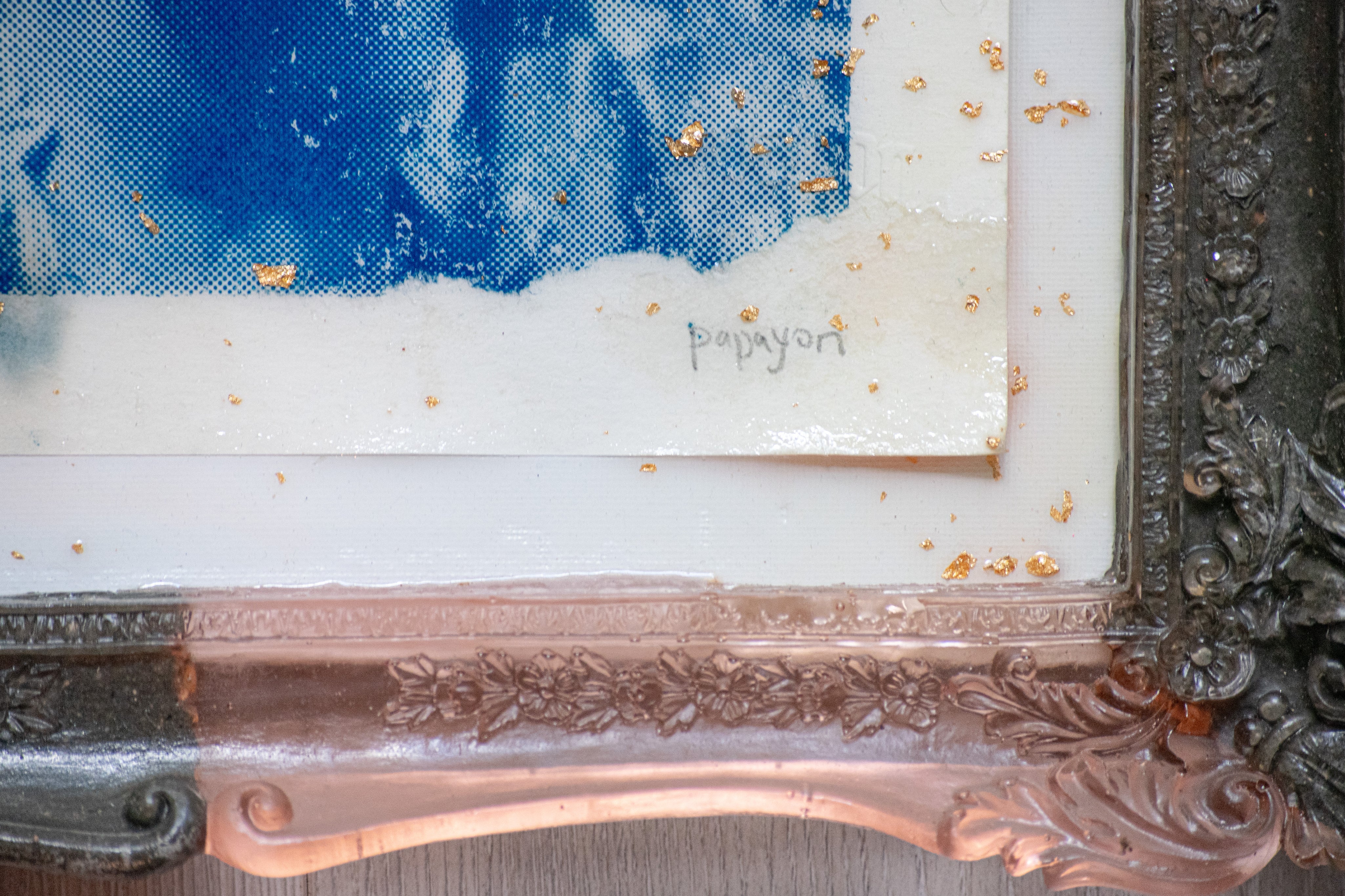 Timeless Reverie — Original artwork by Papayon – Framed mixed media painting