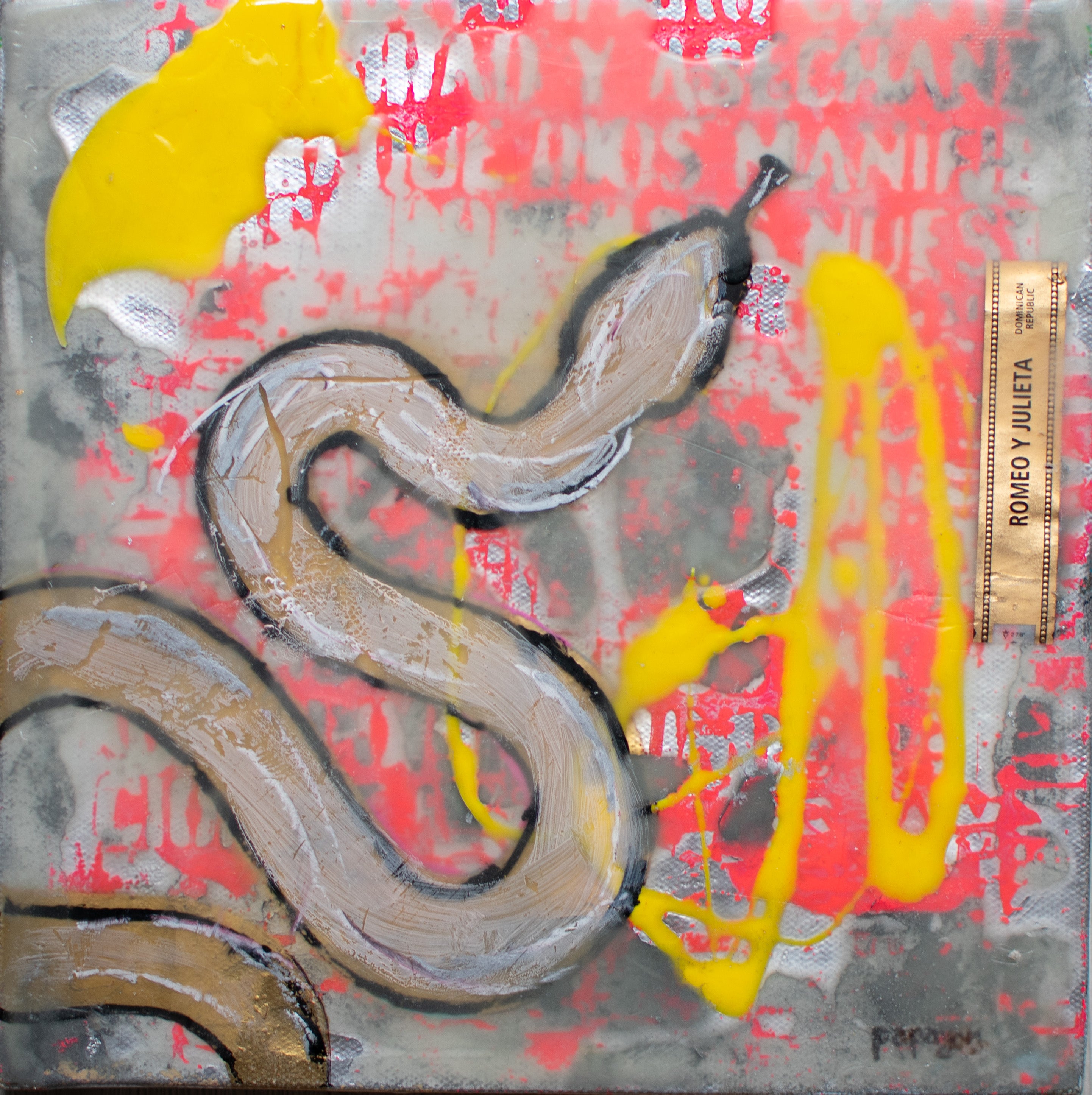 Original artwork by Papayon – Mixed media encaustic on canvas
