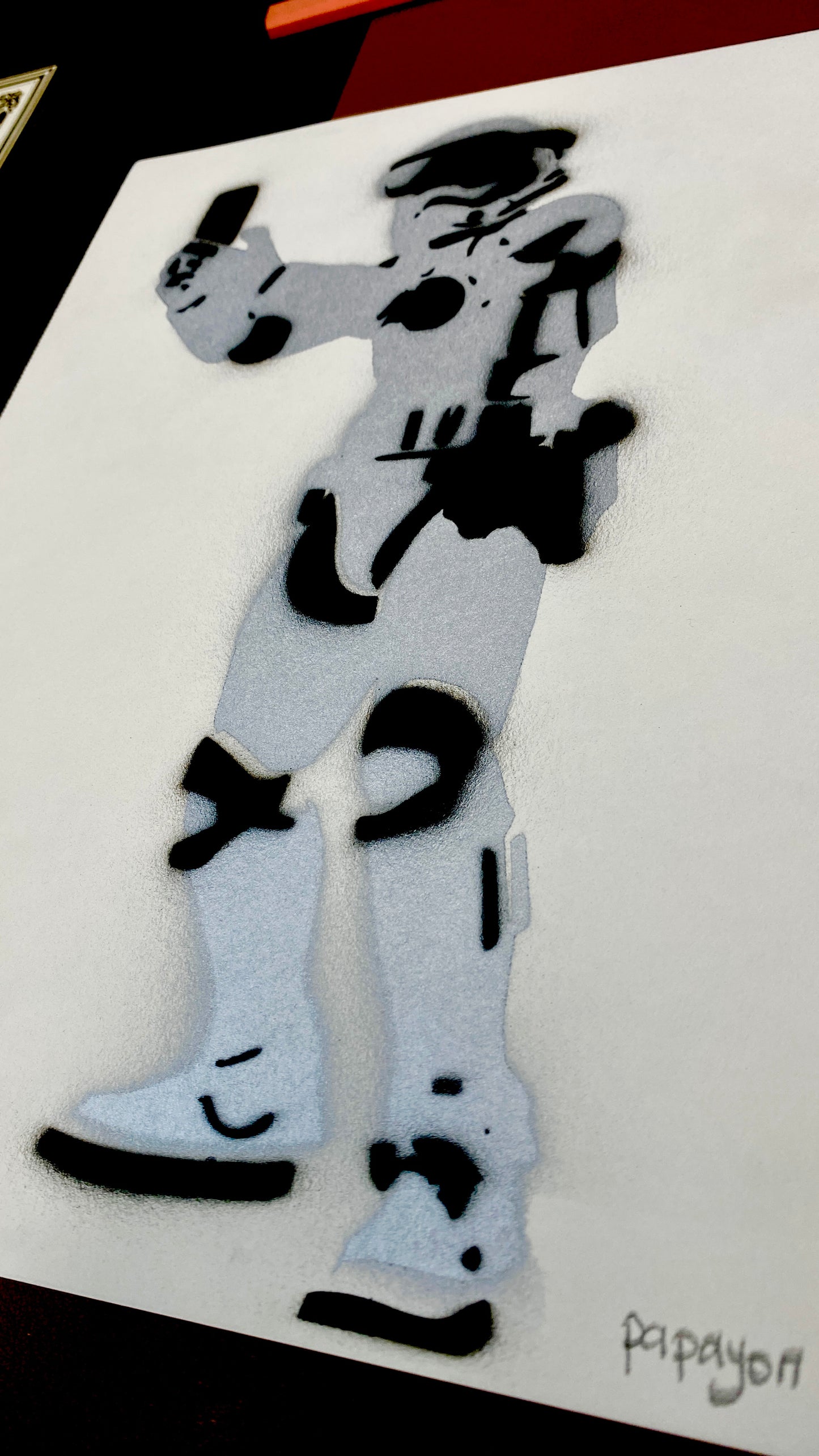 Trooper Selfie — Mixed media on paper by Papayon