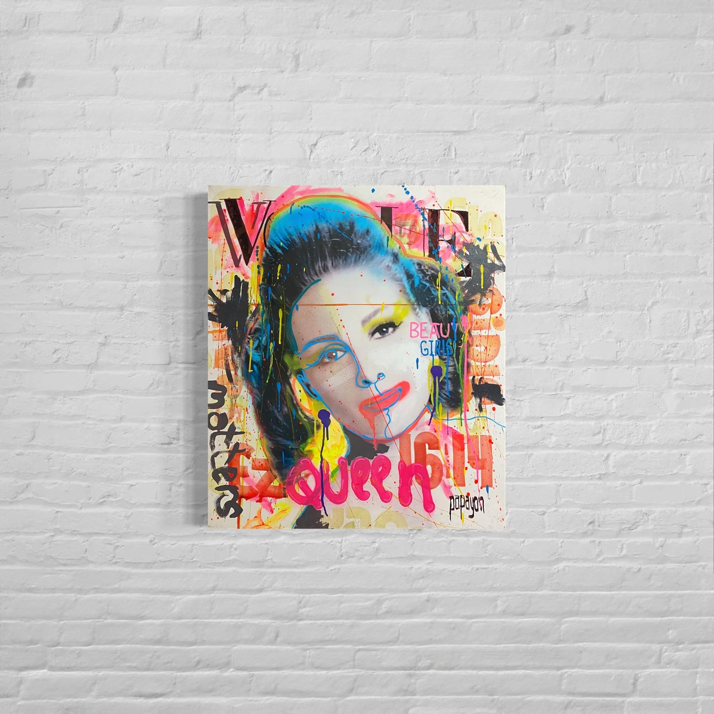 Ez Queen — Mixed media on canvas by Papayon