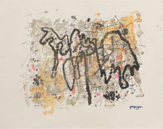 Mixed media abstract by Papayon