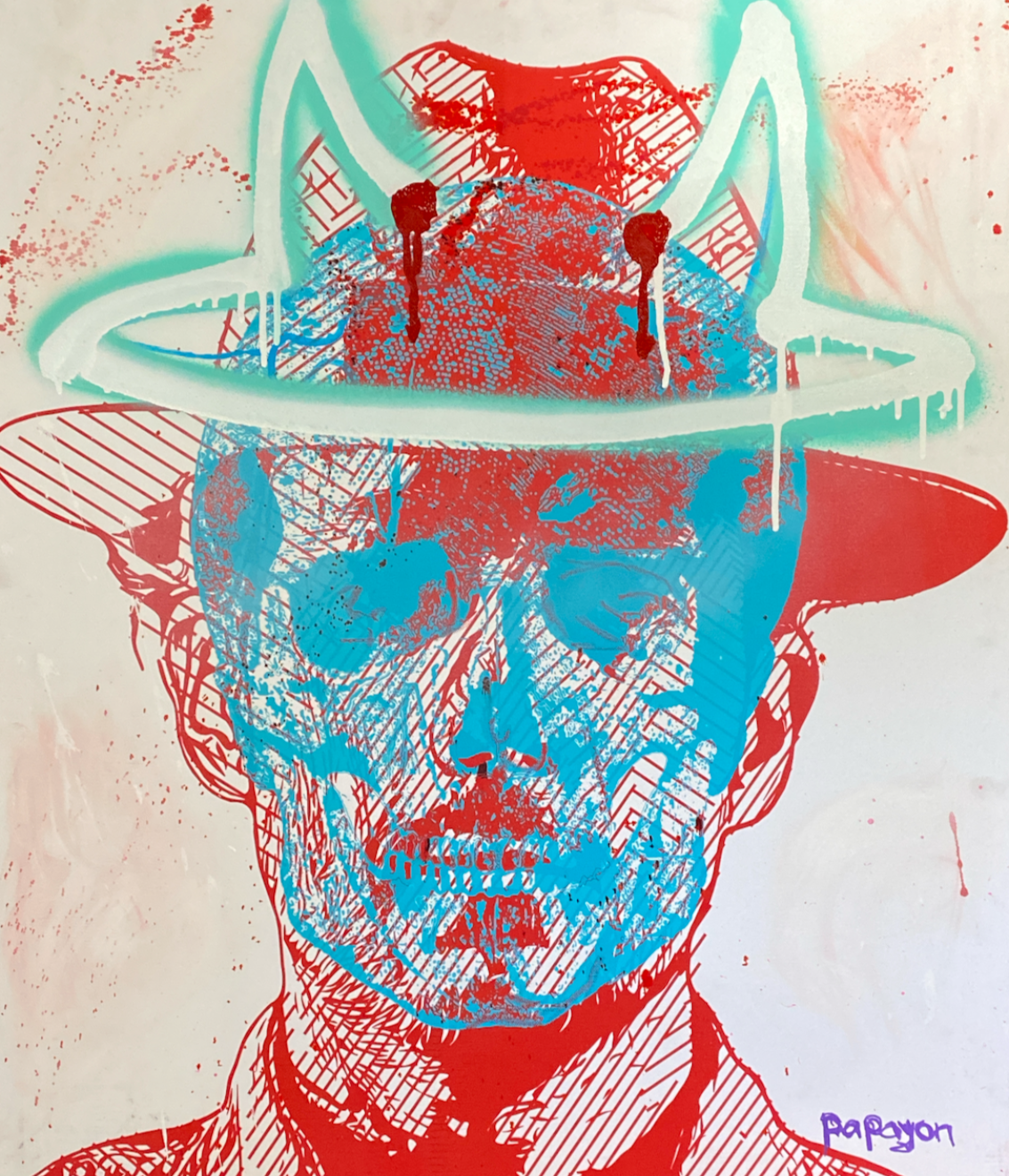 Mixed media on canvas by Papayon