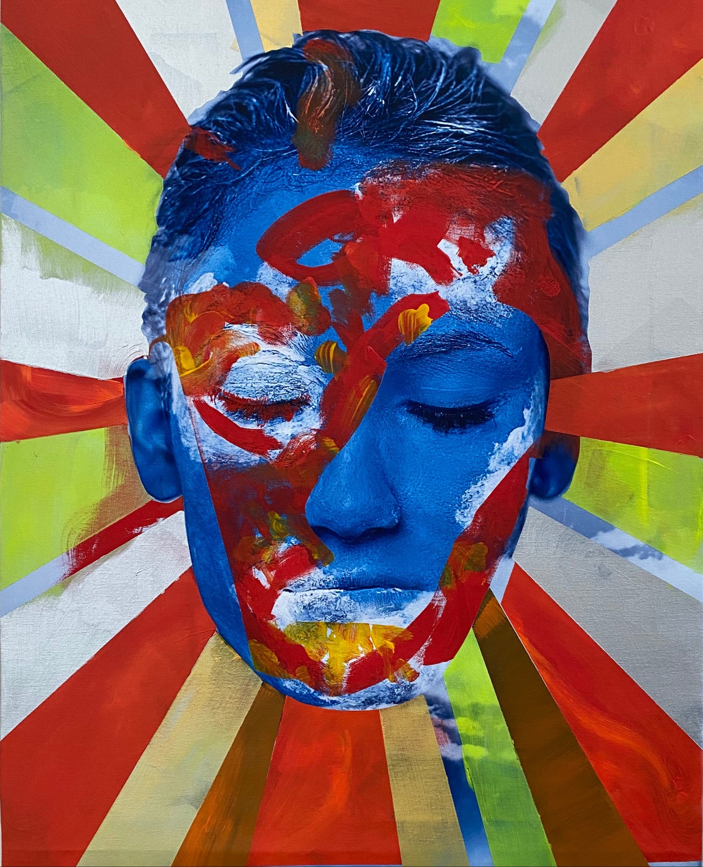 Papayon intervention on canvas