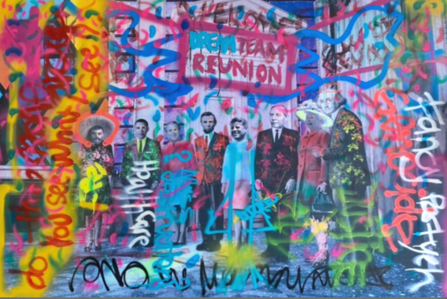 Mixed media painting by Papayon
