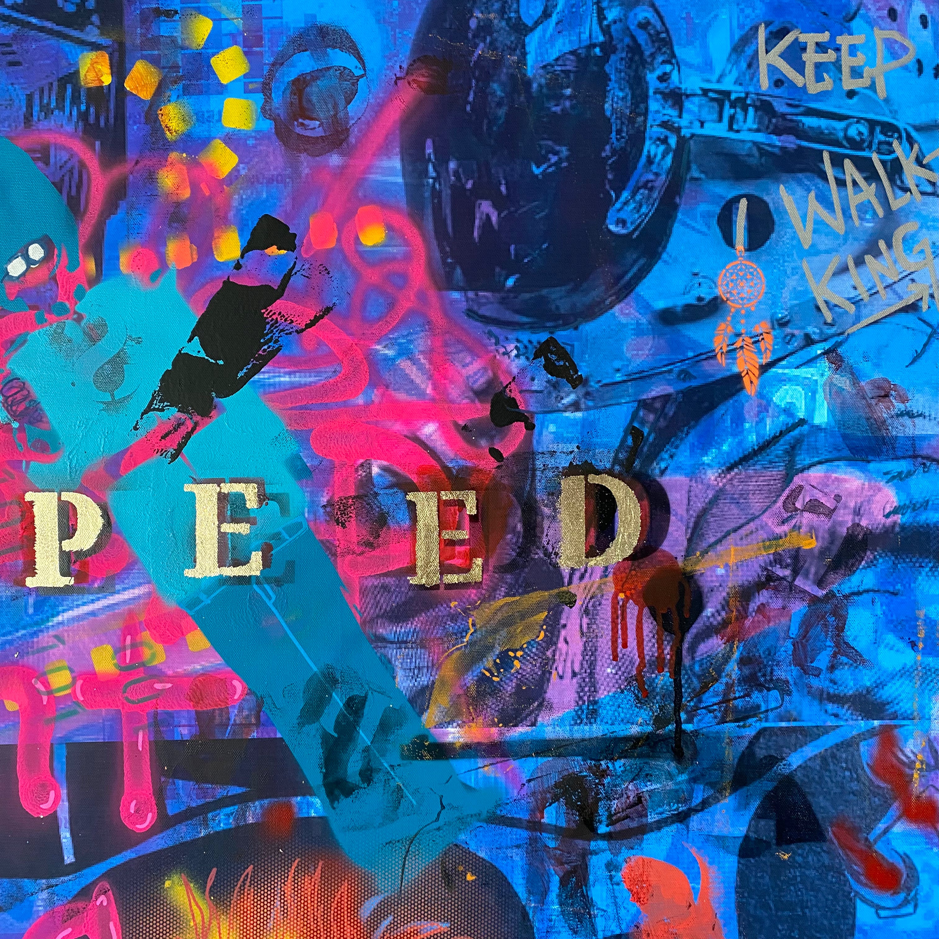 No driver — Mixed media on canvas by Papayon
