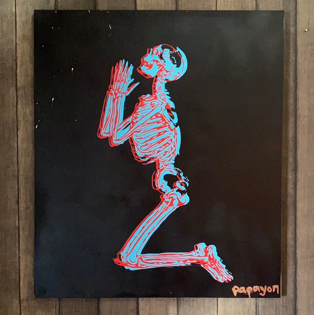 Prey — Mixed media on canvas by Papayon