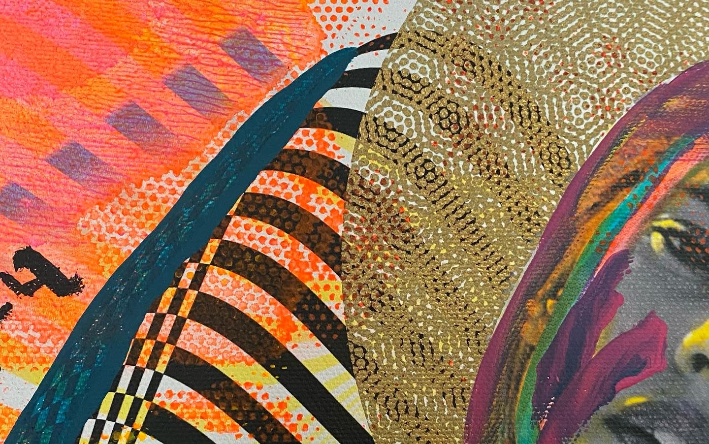 Glowing Confidence — Mixed media on canvas by Papayon