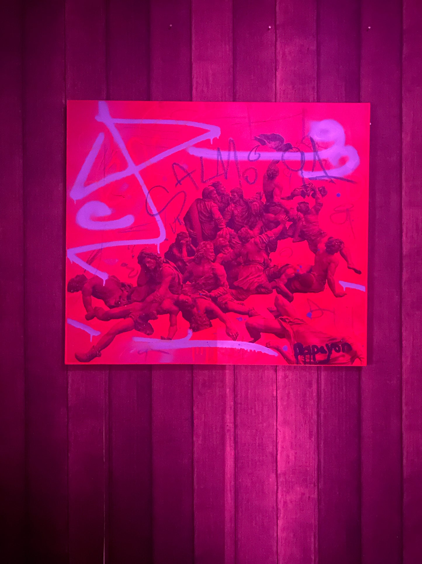 salm91 — Mixed media on canvas by Papayon