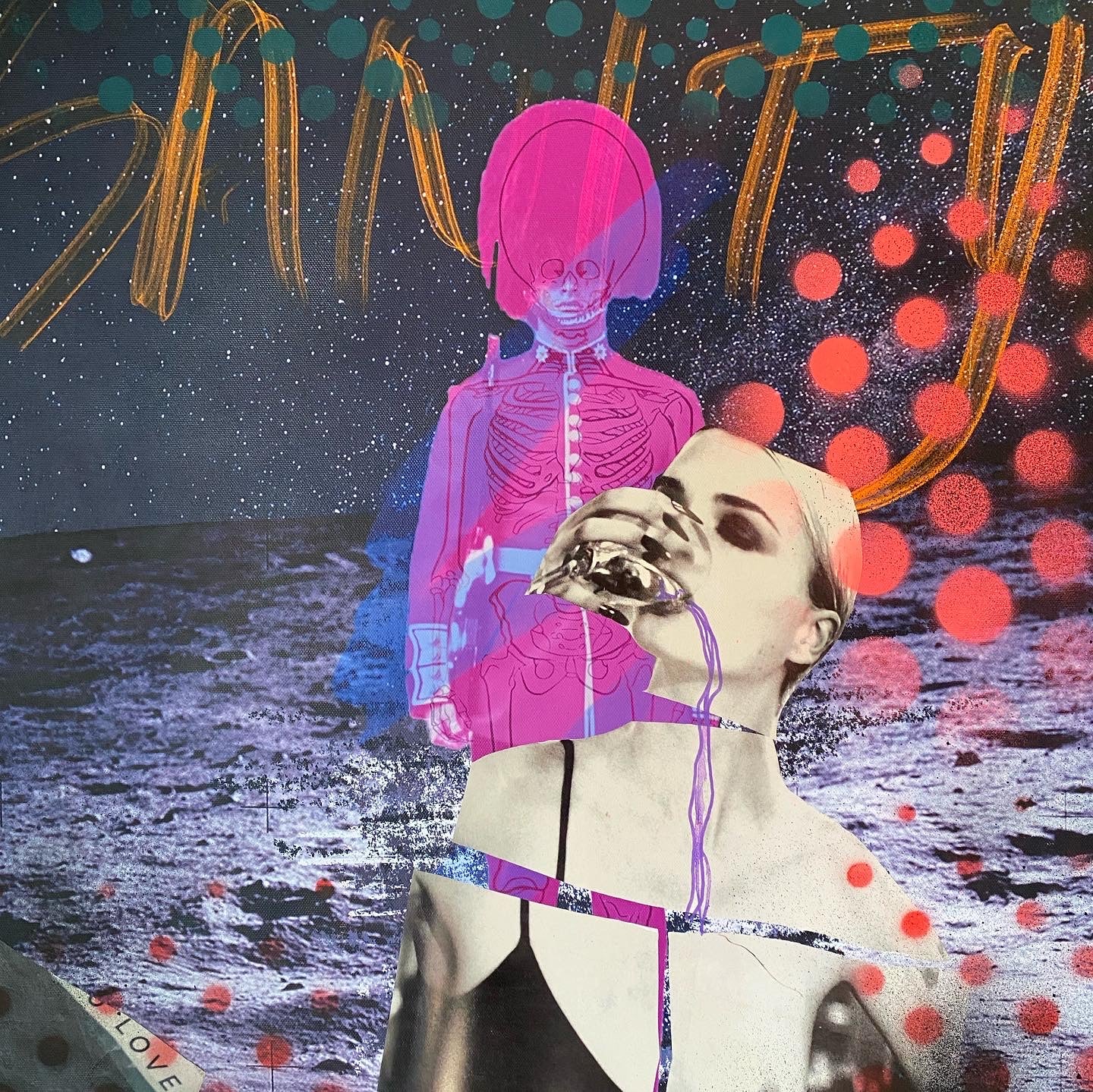 Sanity — Mixed media on canvas by Papayon