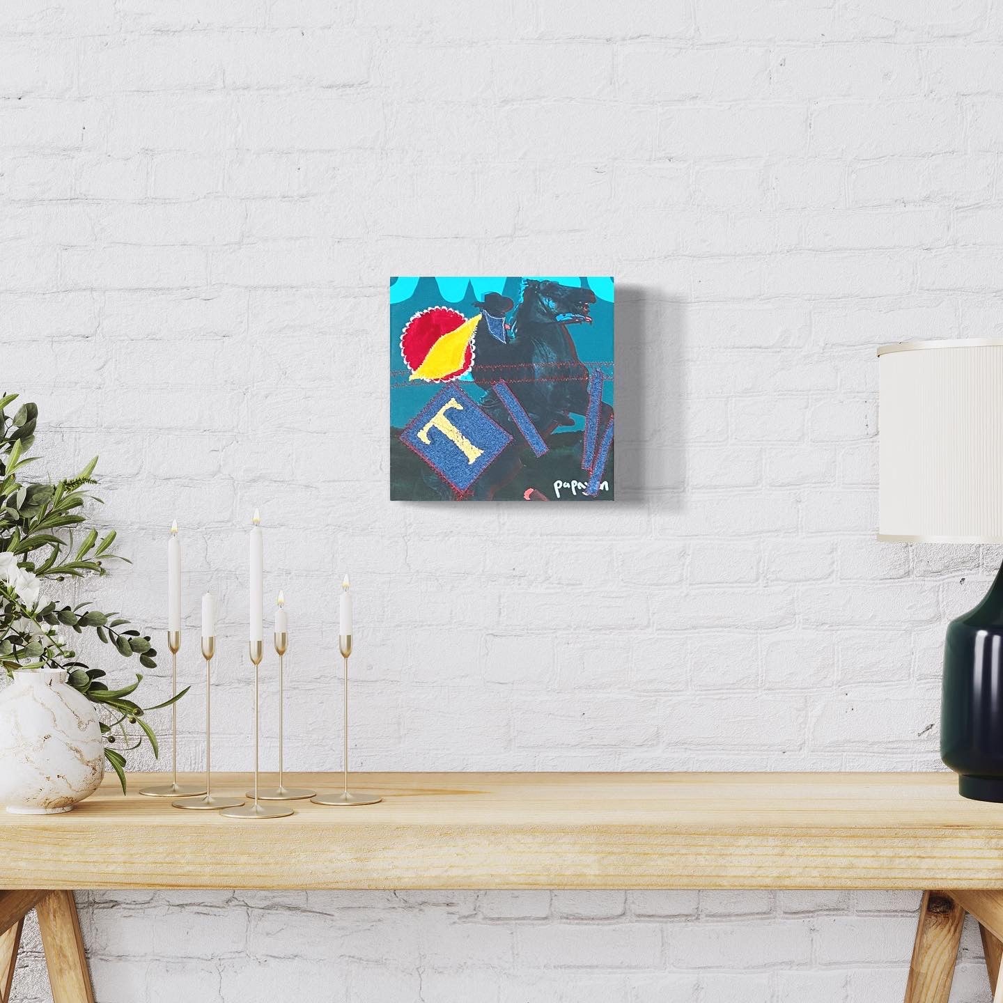Topfox — Mixed media on canvas by Papayon
