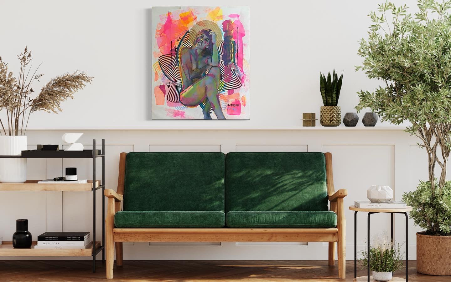 Glowing Confidence — Mixed media on canvas by Papayon